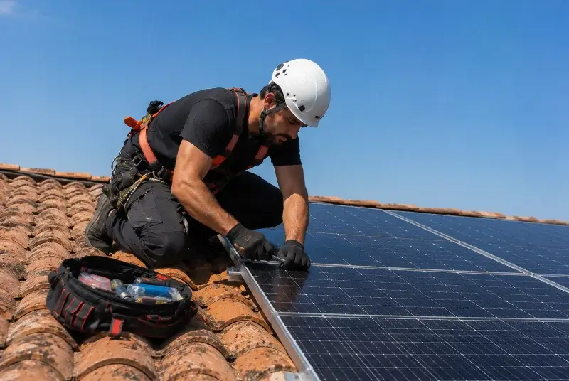 Maintenance et monitoring de panneaux solaires à Lacropte
