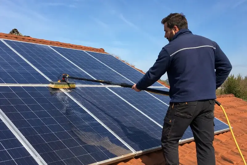 Nettoyage et entretien de panneaux solaires à Lacropte